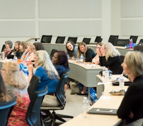 conference participants in the newnan lecture hall